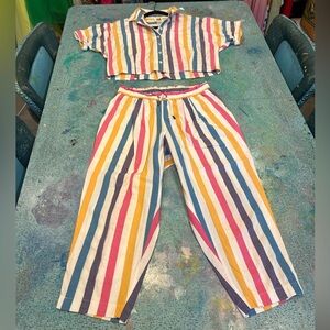80s Cabana Striped Set